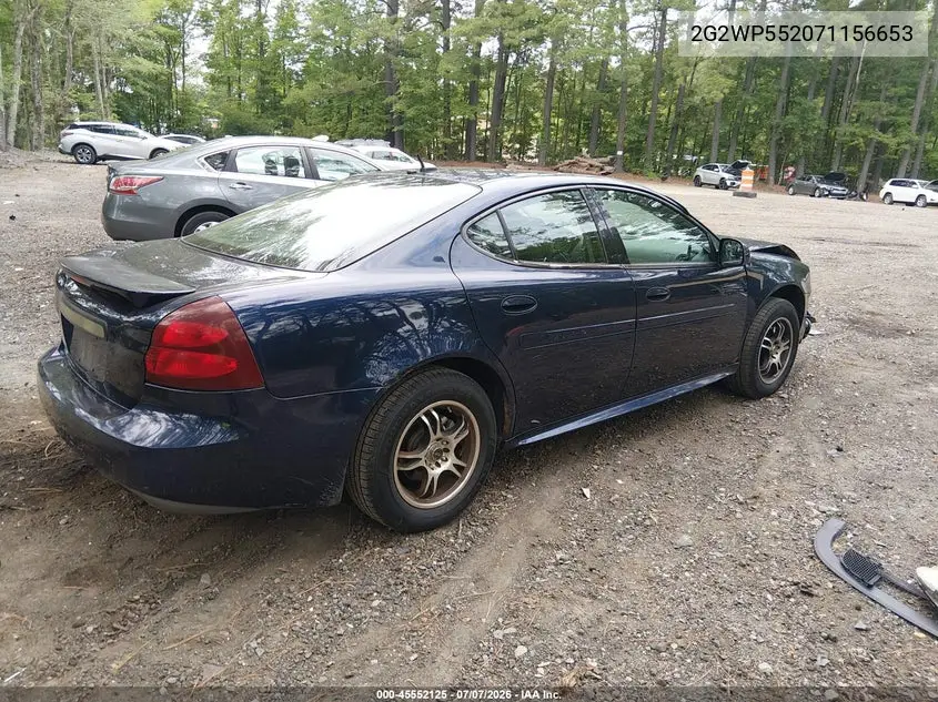 2007 Pontiac Grand Prix VIN: 2G2WP552071156653 Lot: 45552125