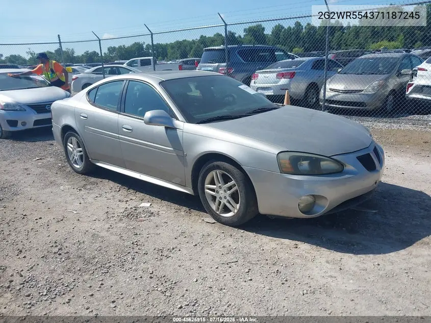 2007 Pontiac Grand Prix Gt VIN: 2G2WR554371187245 Lot: 45626915