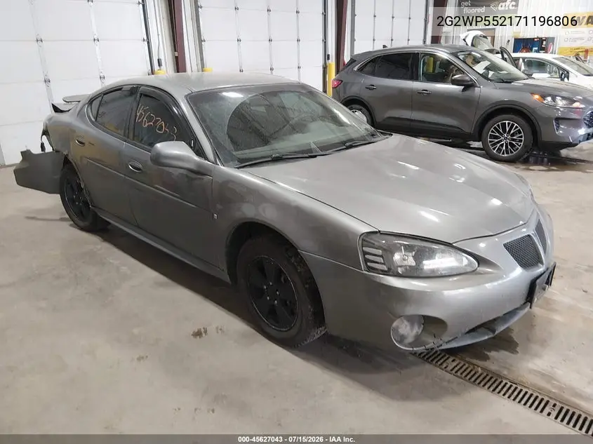 2007 Pontiac Grand Prix VIN: 2G2WP552171196806 Lot: 45627043