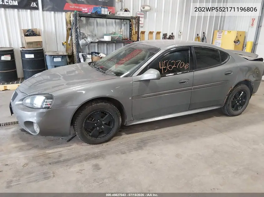 2007 Pontiac Grand Prix VIN: 2G2WP552171196806 Lot: 45627043