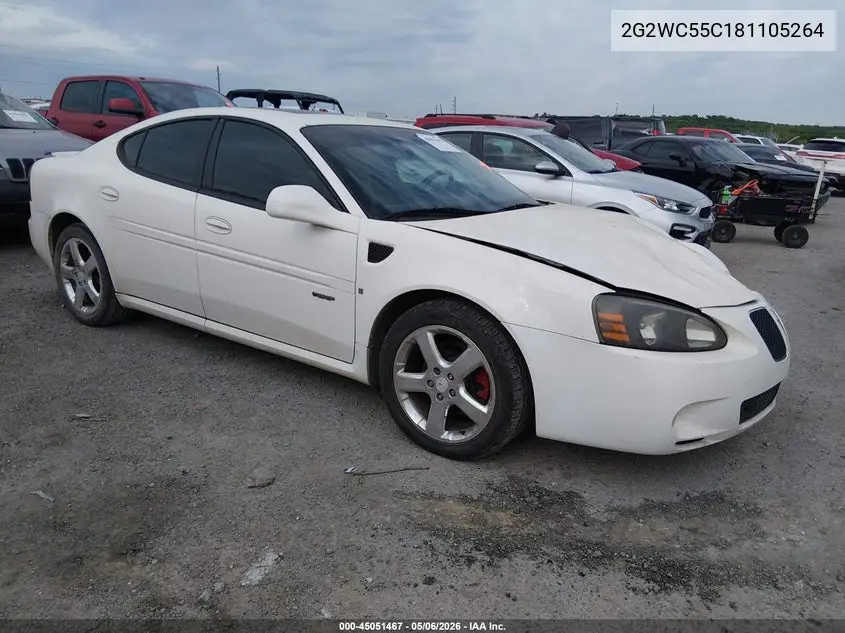 2G2WC55C181105264 2008 Pontiac Grand Prix Gxp