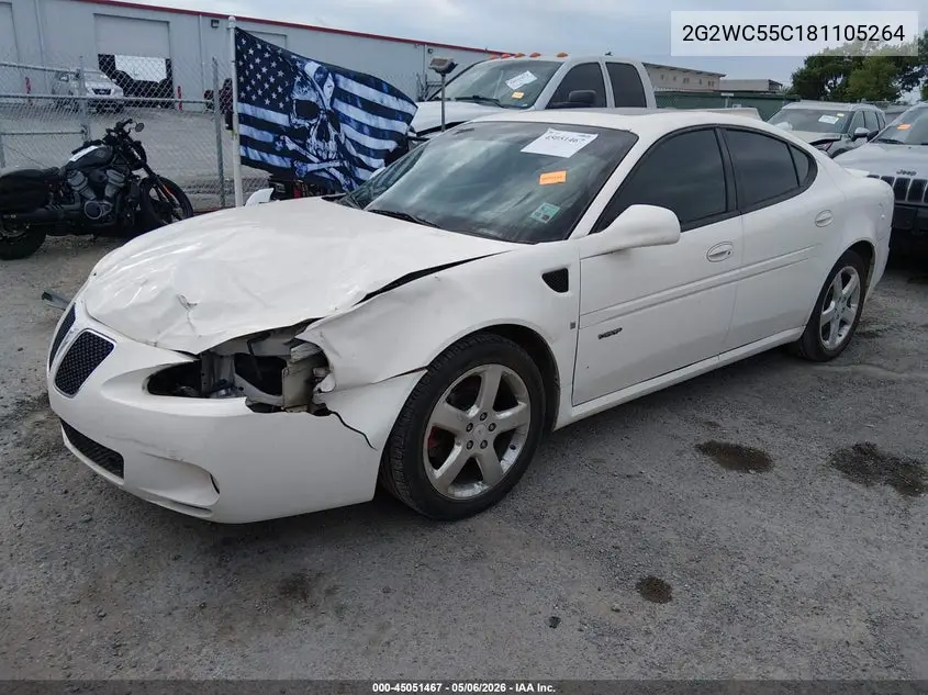 2G2WC55C181105264 2008 Pontiac Grand Prix Gxp
