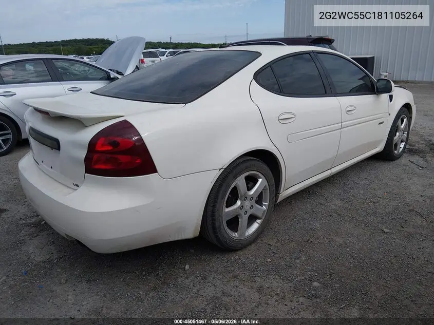 2G2WC55C181105264 2008 Pontiac Grand Prix Gxp