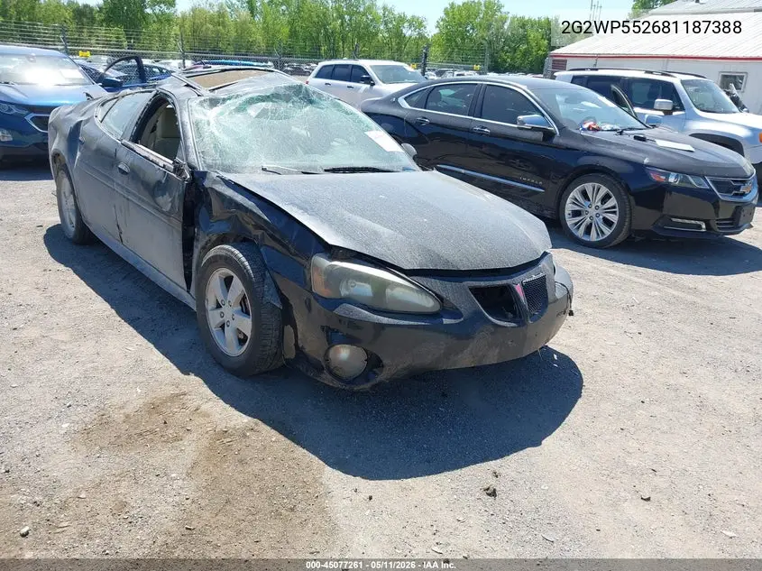 2008 Pontiac Grand Prix VIN: 2G2WP552681187388 Lot: 45077261