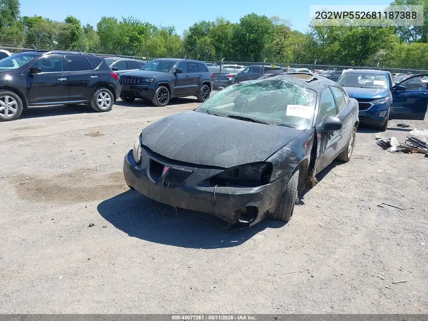 2008 Pontiac Grand Prix VIN: 2G2WP552681187388 Lot: 45077261