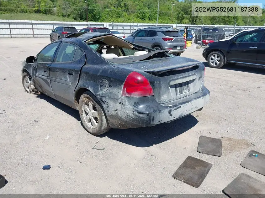 2008 Pontiac Grand Prix VIN: 2G2WP552681187388 Lot: 45077261