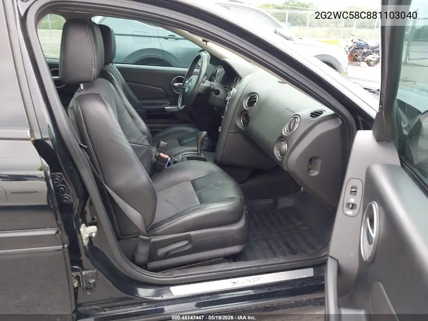 2008 Pontiac Grand Prix Gxp VIN: 2G2WC58C881103040 Lot: 45147447