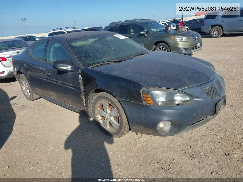 2008 Pontiac Grand Prix VIN: 2G2WP552081154628 Lot: 45155448