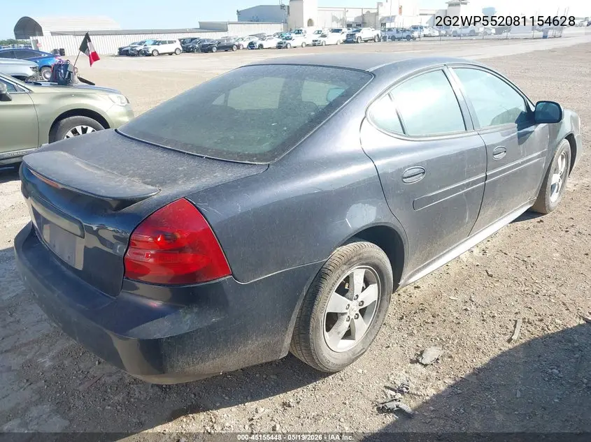 2008 Pontiac Grand Prix VIN: 2G2WP552081154628 Lot: 45155448