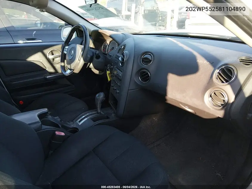2008 Pontiac Grand Prix VIN: 2G2WP552581104890 Lot: 45283408