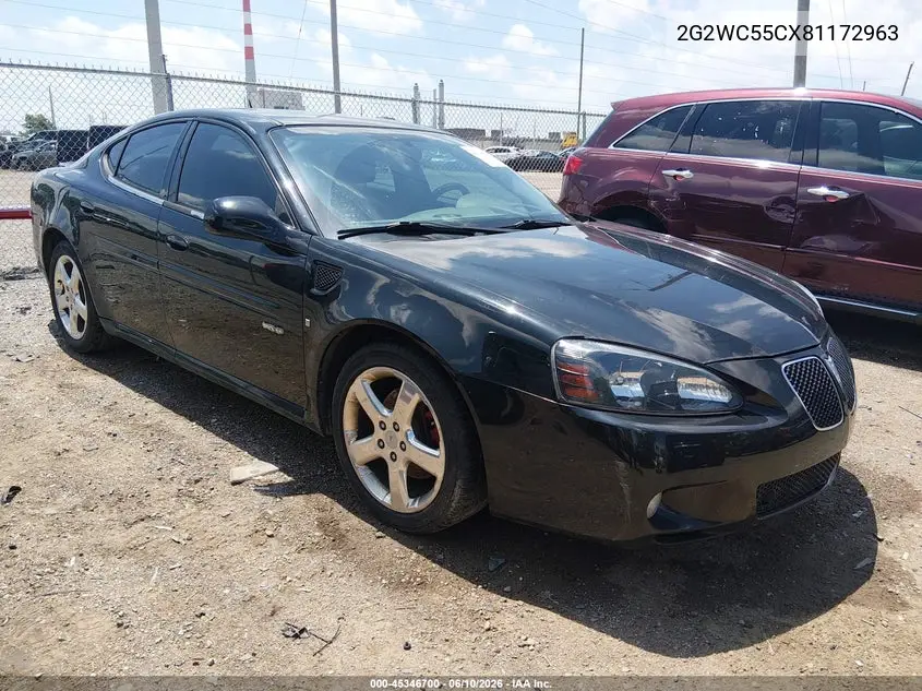 2008 Pontiac Grand Prix Gxp VIN: 2G2WC55CX81172963 Lot: 45346700