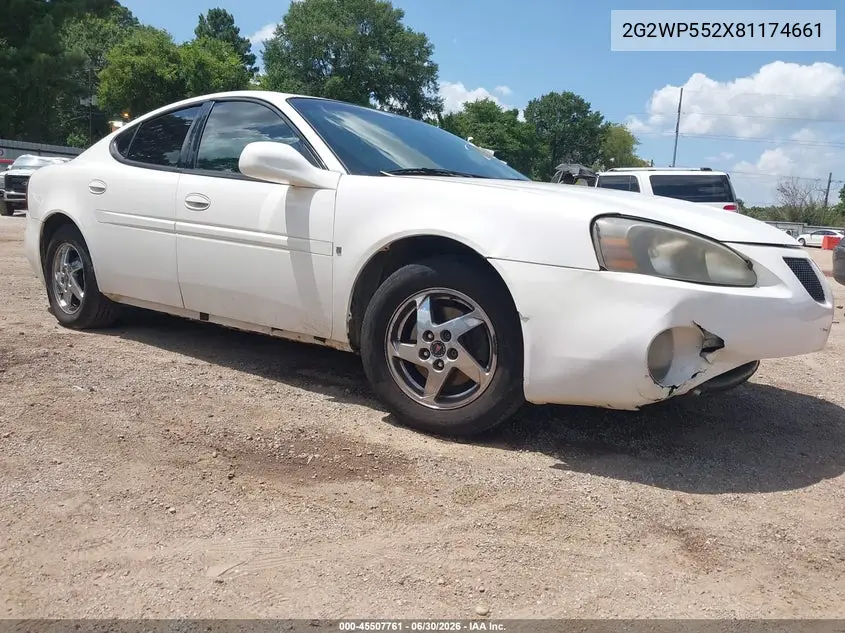 2008 Pontiac Grand Prix VIN: 2G2WP552X81174661 Lot: 45507761