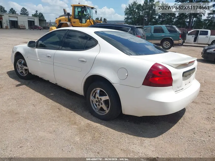2008 Pontiac Grand Prix VIN: 2G2WP552X81174661 Lot: 45507761