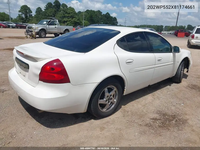 2008 Pontiac Grand Prix VIN: 2G2WP552X81174661 Lot: 45507761
