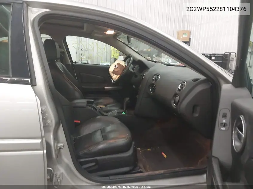 2008 Pontiac Grand Prix VIN: 2G2WP552281104376 Lot: 45549075