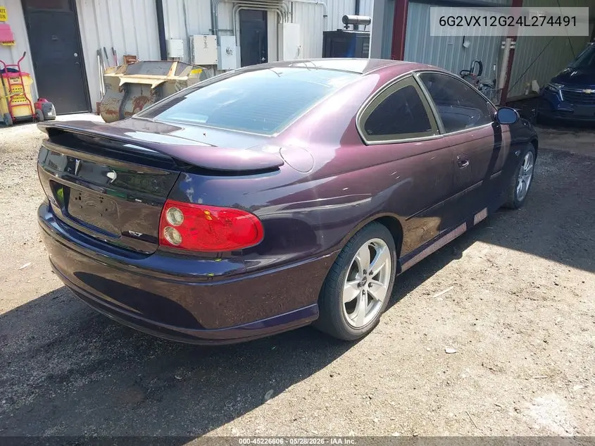 2004 Pontiac Gto VIN: 6G2VX12G24L274491 Lot: 45226606