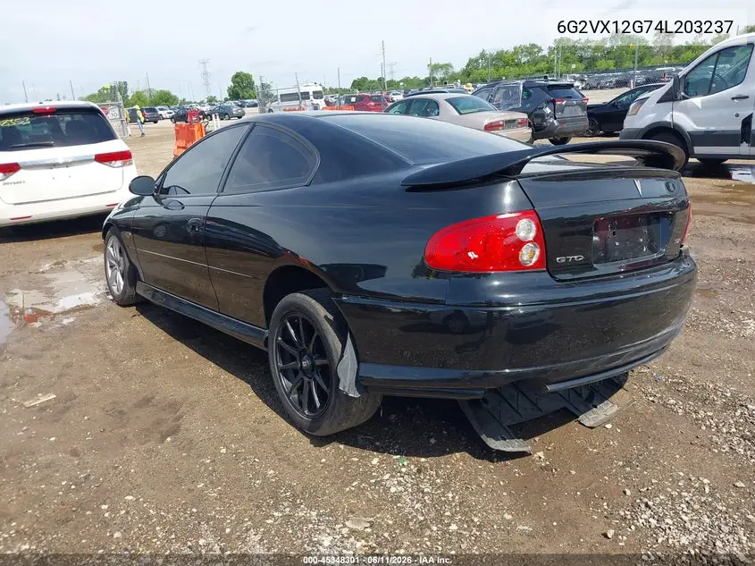 2004 Pontiac Gto VIN: 6G2VX12G74L203237 Lot: 45348301