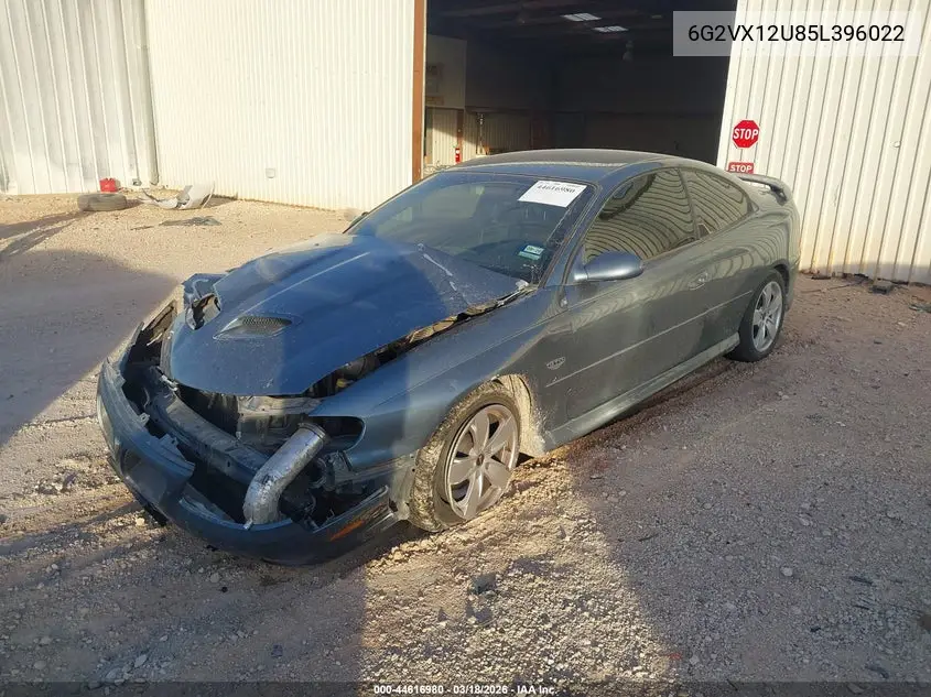 2005 Pontiac Gto VIN: 6G2VX12U85L396022 Lot: 44616980
