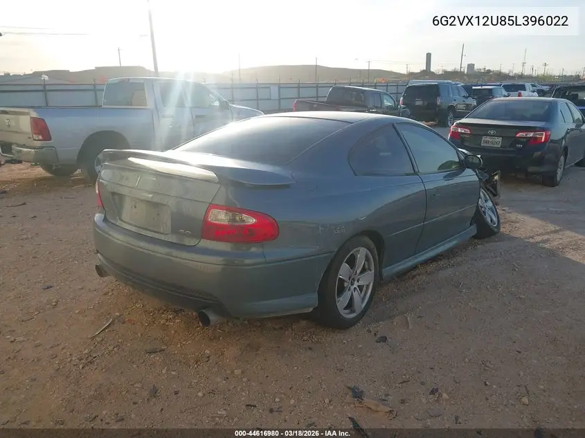 2005 Pontiac Gto VIN: 6G2VX12U85L396022 Lot: 44616980