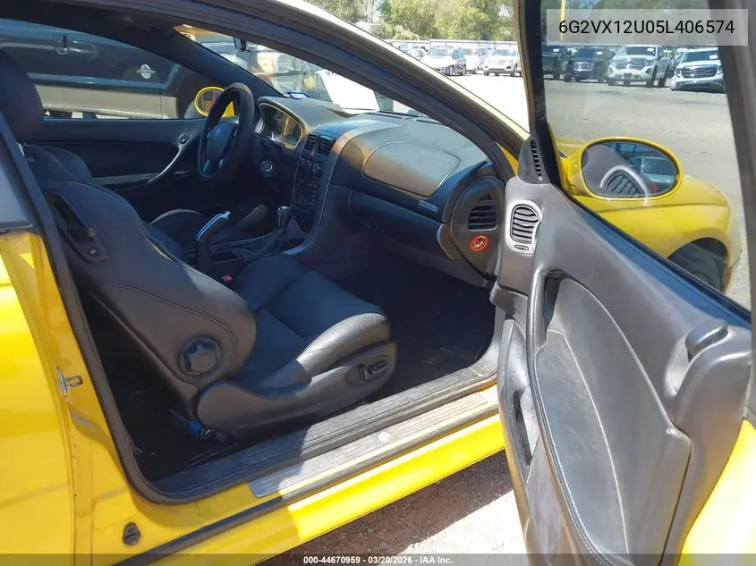 2005 Pontiac Gto VIN: 6G2VX12U05L406574 Lot: 44670959
