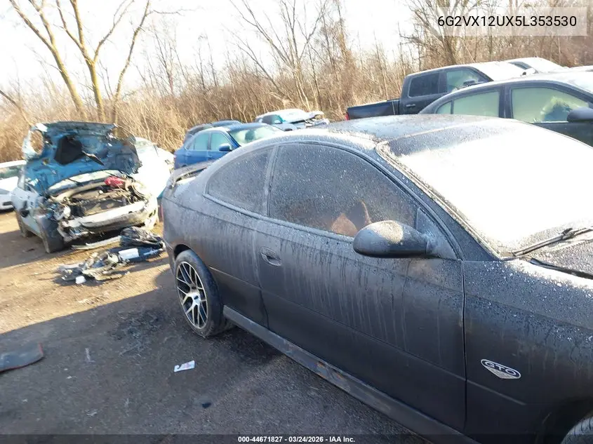 2005 Pontiac Gto VIN: 6G2VX12UX5L353530 Lot: 44671827