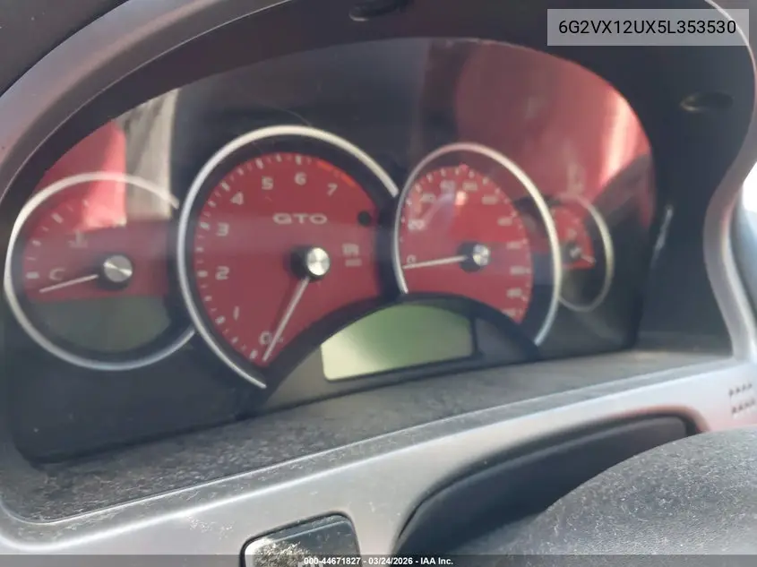 2005 Pontiac Gto VIN: 6G2VX12UX5L353530 Lot: 44671827