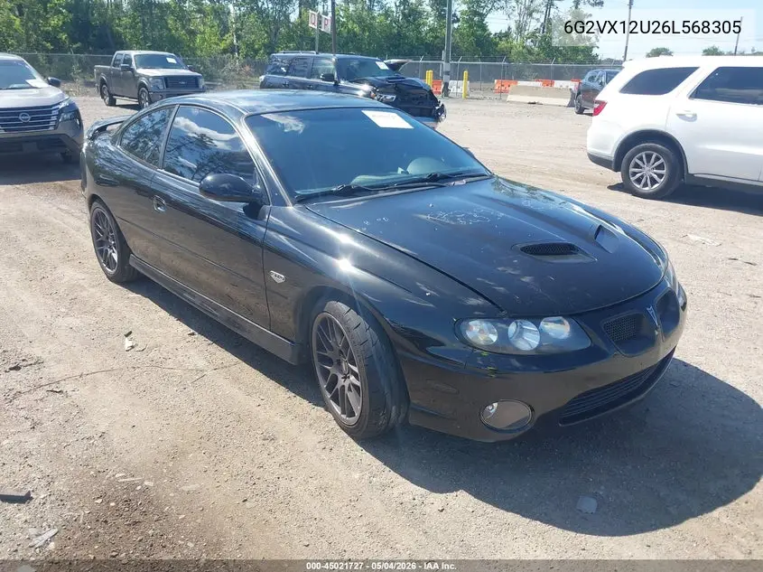 2006 Pontiac Gto VIN: 6G2VX12U26L568305 Lot: 45021727