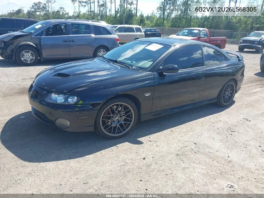 2006 Pontiac Gto VIN: 6G2VX12U26L568305 Lot: 45021727
