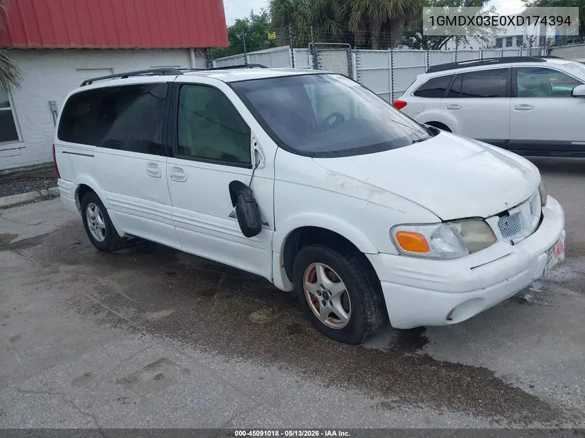 1999 Pontiac Montana VIN: 1GMDX03E0XD174394 Lot: 45091018