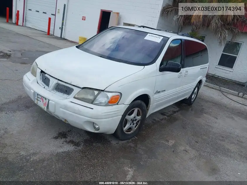 1999 Pontiac Montana VIN: 1GMDX03E0XD174394 Lot: 45091018