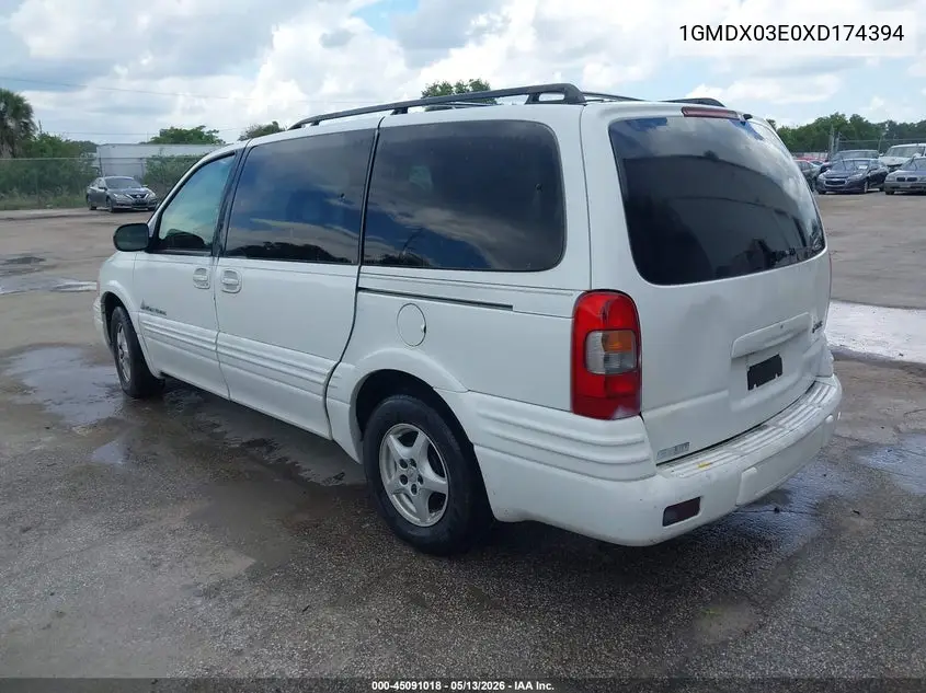 1999 Pontiac Montana VIN: 1GMDX03E0XD174394 Lot: 45091018