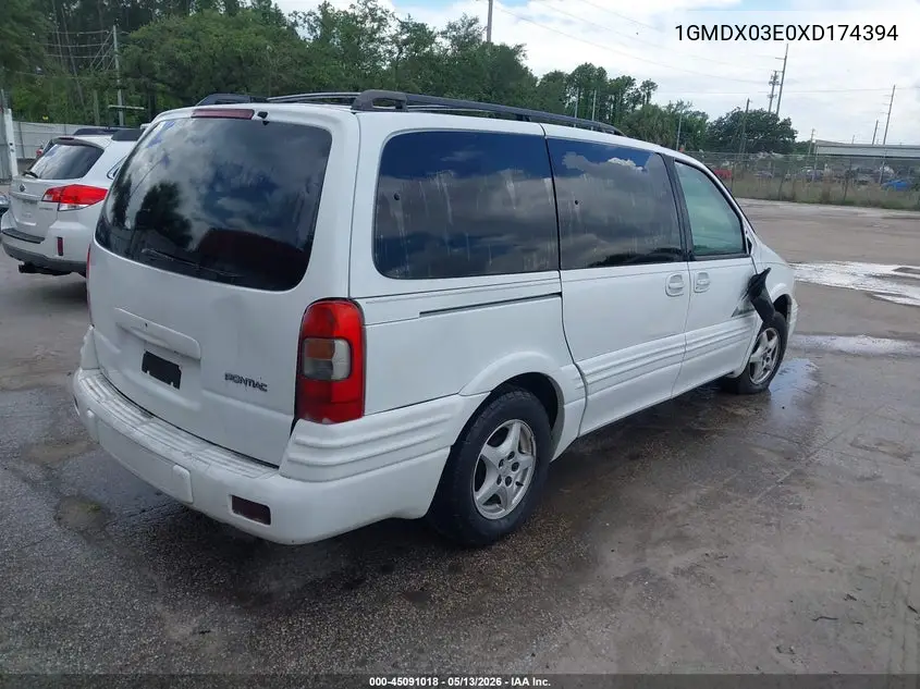 1999 Pontiac Montana VIN: 1GMDX03E0XD174394 Lot: 45091018