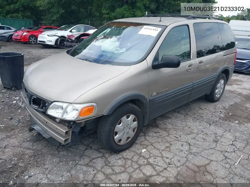 2001 Pontiac Montana N16 W/1Sa Pkg. VIN: 1GMDU03E21D233302 Lot: 45341184