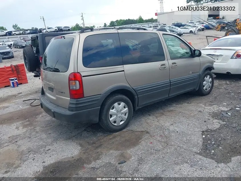 2001 Pontiac Montana N16 W/1Sa Pkg. VIN: 1GMDU03E21D233302 Lot: 45341184