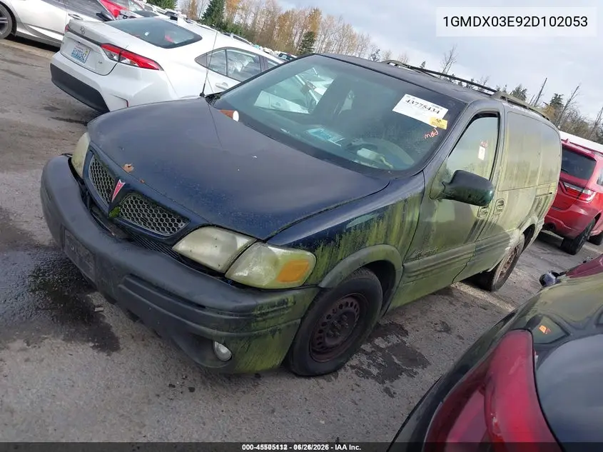 2002 Pontiac Montana M16 W/1Sa Pkg. VIN: 1GMDX03E92D102053 Lot: 45505112