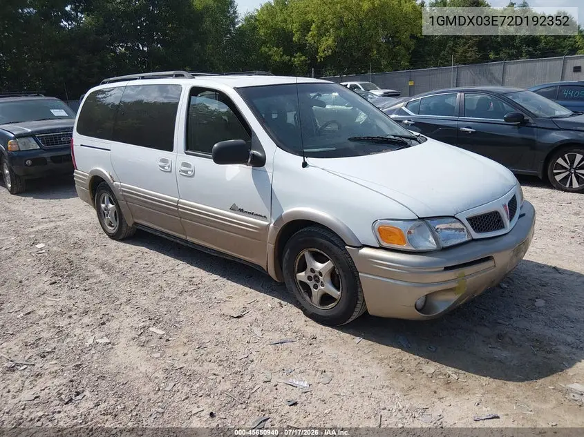 2002 Pontiac Montana M16 W/1Sa Pkg. VIN: 1GMDX03E72D192352 Lot: 45650940