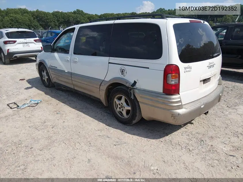 2002 Pontiac Montana M16 W/1Sa Pkg. VIN: 1GMDX03E72D192352 Lot: 45650940