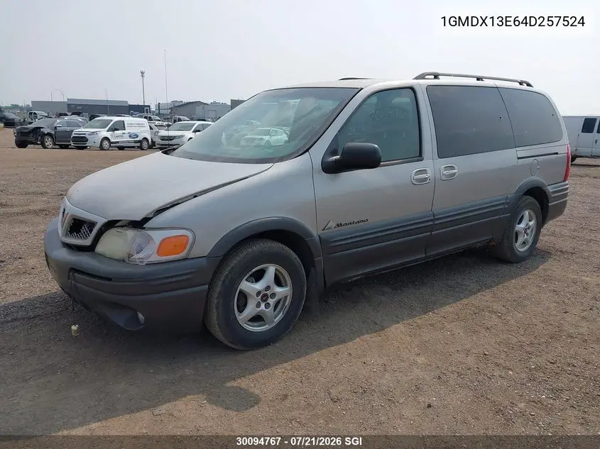 2004 Pontiac Montana Luxury VIN: 1GMDX13E64D257524 Lot: 30094767