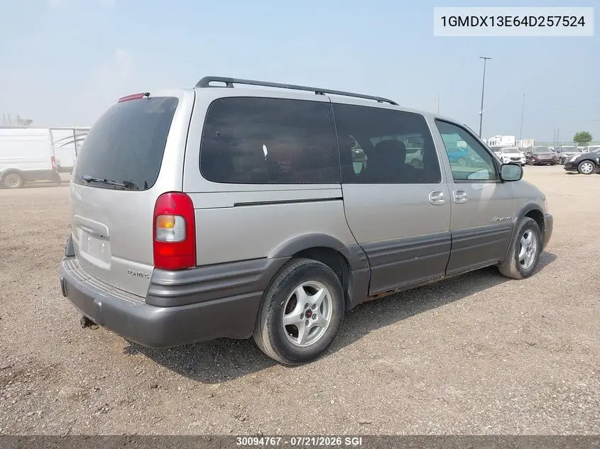 2004 Pontiac Montana Luxury VIN: 1GMDX13E64D257524 Lot: 30094767