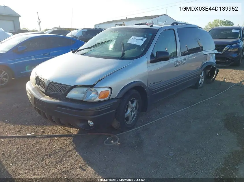 2004 Pontiac Montana M16 W/1Sa Pkg. VIN: 1GMDX03E44D139952 Lot: 44918598