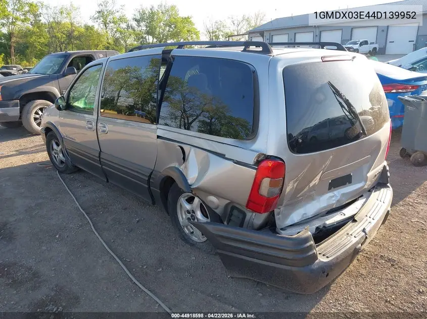 2004 Pontiac Montana M16 W/1Sa Pkg. VIN: 1GMDX03E44D139952 Lot: 44918598