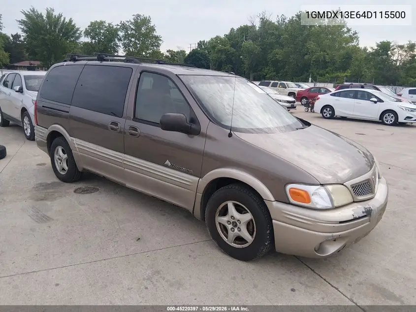 2004 Pontiac Montana M16 W/1Se Pkg. VIN: 1GMDX13E64D115500 Lot: 45220397