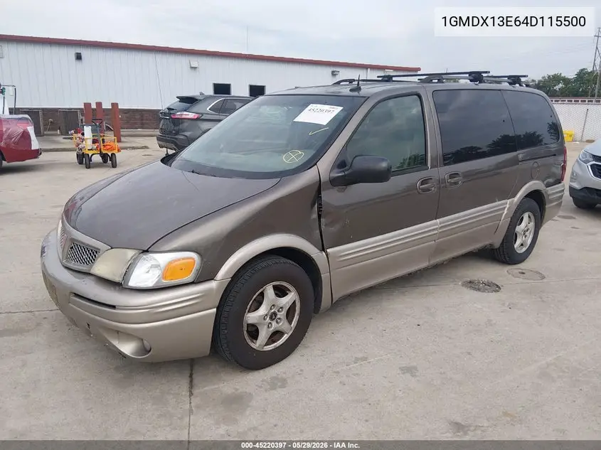 2004 Pontiac Montana M16 W/1Se Pkg. VIN: 1GMDX13E64D115500 Lot: 45220397