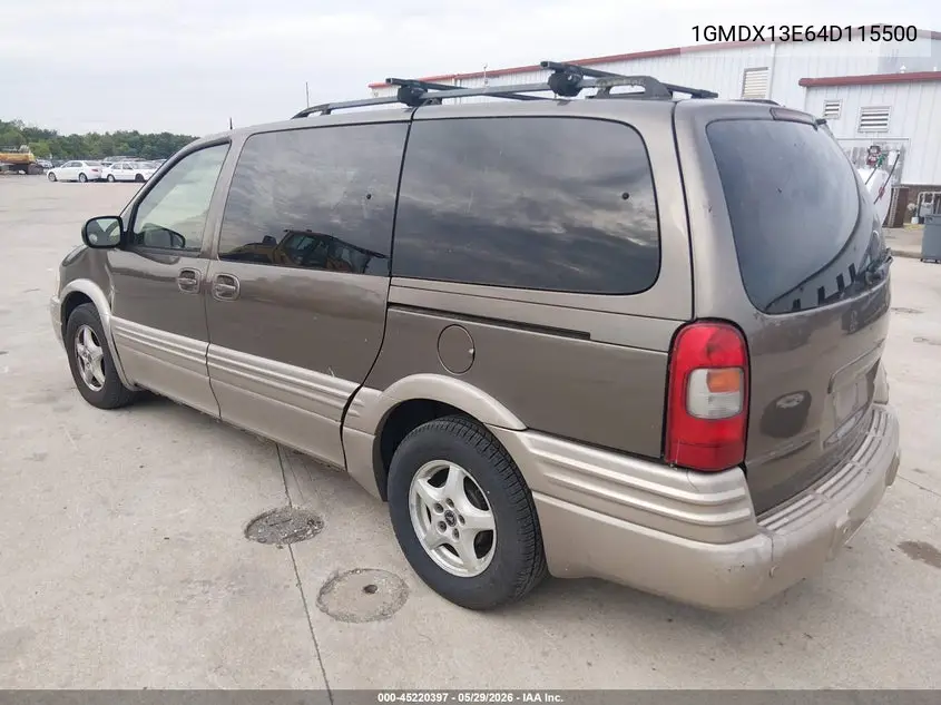 2004 Pontiac Montana M16 W/1Se Pkg. VIN: 1GMDX13E64D115500 Lot: 45220397