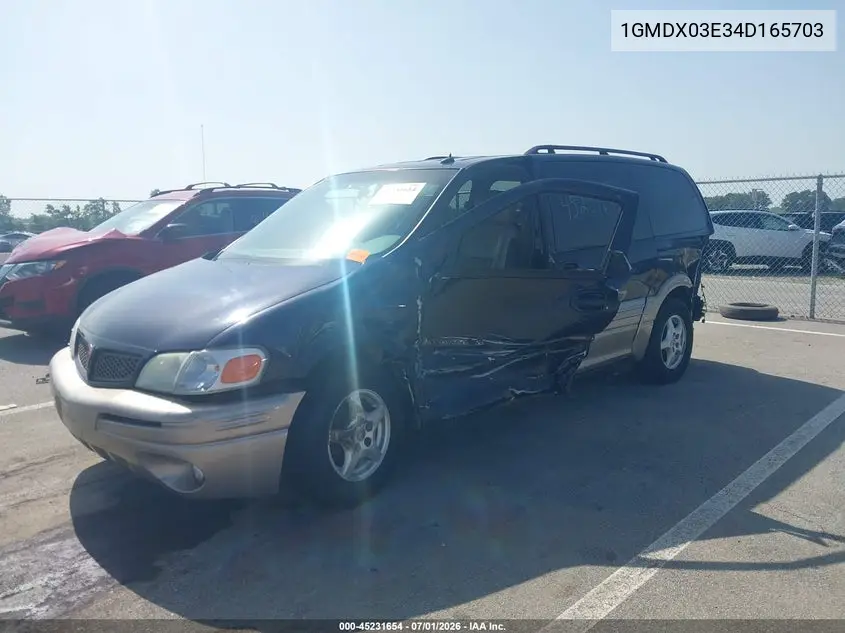2004 Pontiac Montana M16 W/1Sa Pkg. VIN: 1GMDX03E34D165703 Lot: 45231654