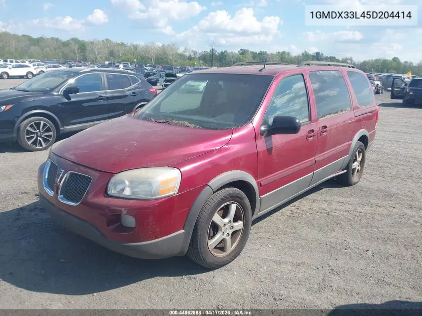 2005 Pontiac Montana Sv6 Awd VIN: 1GMDX33L45D204414 Lot: 44862888