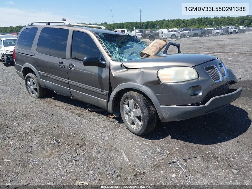 2005 Pontiac Montana Sv6 Fwd VIN: 1GMDV33L55D291388 Lot: 45463546