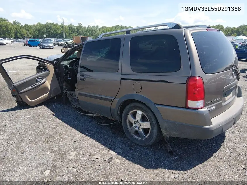 2005 Pontiac Montana Sv6 Fwd VIN: 1GMDV33L55D291388 Lot: 45463546