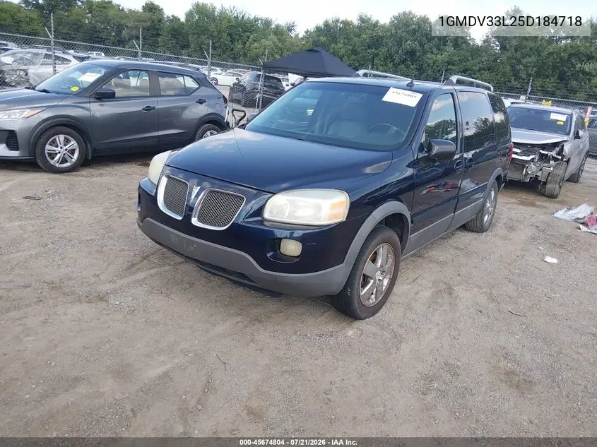 2005 Pontiac Montana Sv6 Fwd VIN: 1GMDV33L25D184718 Lot: 45674804