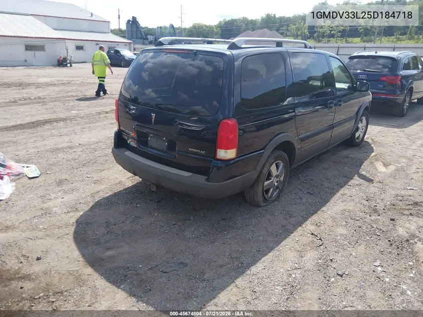 2005 Pontiac Montana Sv6 Fwd VIN: 1GMDV33L25D184718 Lot: 45674804